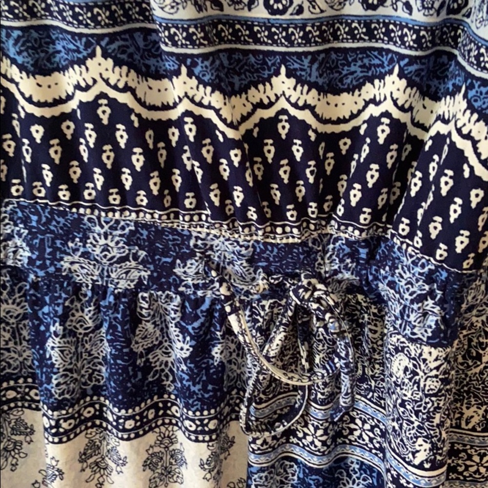 Blue Plus Size Pattern Romper - image 4